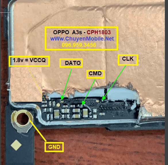 Oppo A3s Test Point / EDL Point